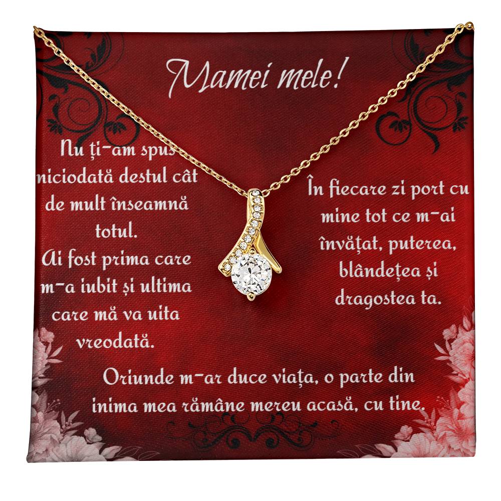 Colier "Mamei mele" placat aur galben 18K - Cadou din suflet pentru mama ta